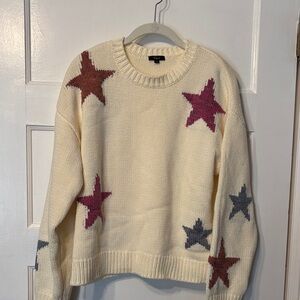 Rails Cream Star Crewneck Sweater